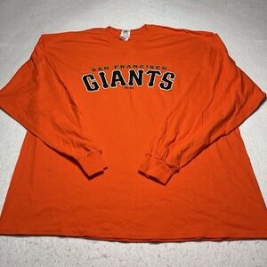 San Francisco Giants MLB Orange Long Sleeve T-Shirt Mens 2XL NWT